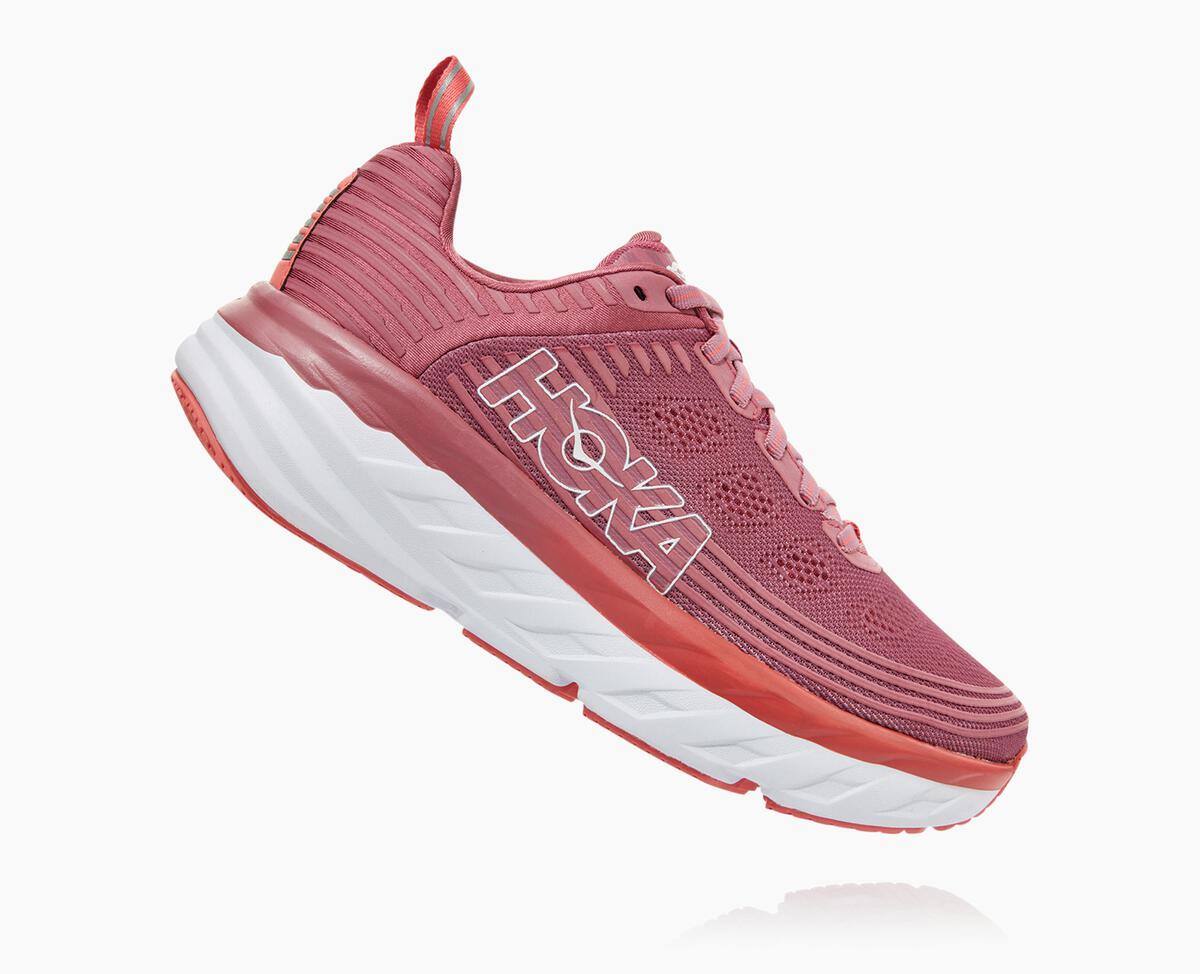 Beste Hoka One One Bondi 6 Rosa Restitusjon Sko Dame